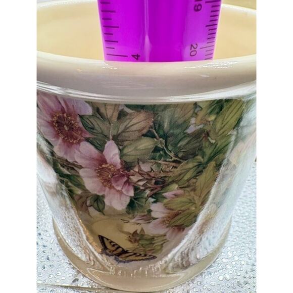 Carson Porcelain Butterflies & Flowers Candle Holder Art By Lena Liu - Picture 7 of 11